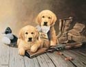Lab Puppy Duck Hunting Dogs Tin Sign #924