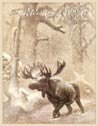 Moose in Snow Tin Sign #1140