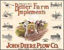 John Deere Tractor Plow Tin Sign #1156