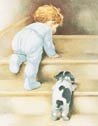 Baby and Puppy Tin Sign #665