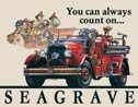 Seagrave Fire Truck Tin Sign #695