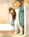 Girl With Puppy Tin Sign #1112