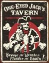 One Eyed Jack tin sign #1322