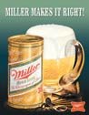 Miller Beer tin sign #1017
