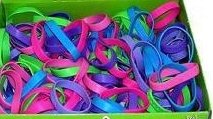 (60) New Rubber Bracelets Assorted Colors