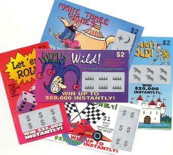 (6) Fake Lottery Tickets Instant Winners