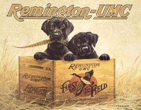 Remington Hunting Black Lab Tin Sign #932