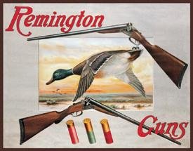 Remington Shot Guns & Duck Tin Sign #1002