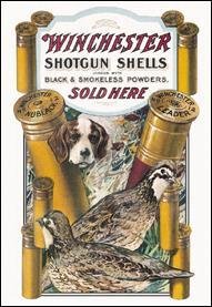 Winchester Dog & Quail Tin Sign #940