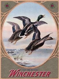 Winchester Three Mallard Ducks Tin Sign #937
