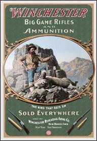 Winchester Hunter With Ram Tin Sign #941