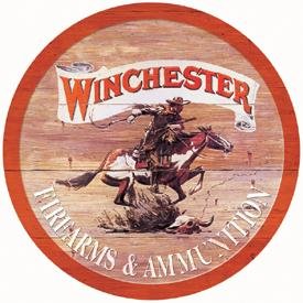 Winchester Express Round Tin Sign #975