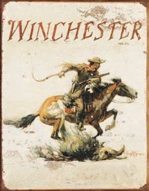 Winchester Logo Tin Sign #1421
