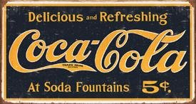 Coke Weathered 1910 Logo Tin Sign #1235