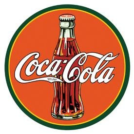 Coke 30's Bottle Logo Tin Sign #1069