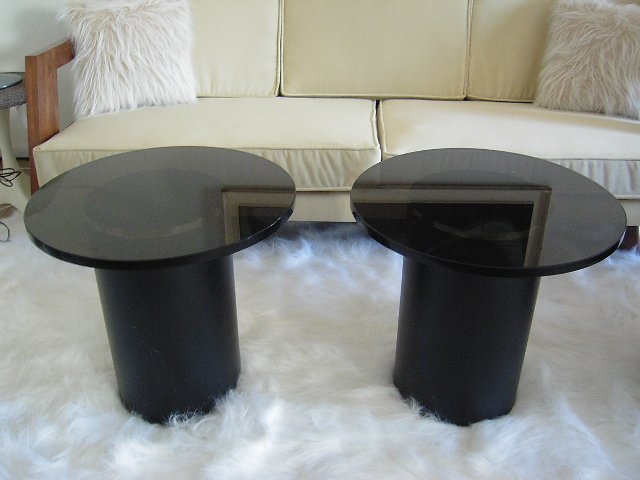 Black Metal and Glass Cocktail table.
