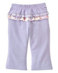 Love is in the Air Mixed Print Ruffle Knit Pant 3T EUC