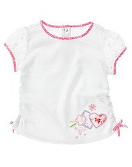Love is in the Air Eyelet Lace Sleeve Tee sz 2T
