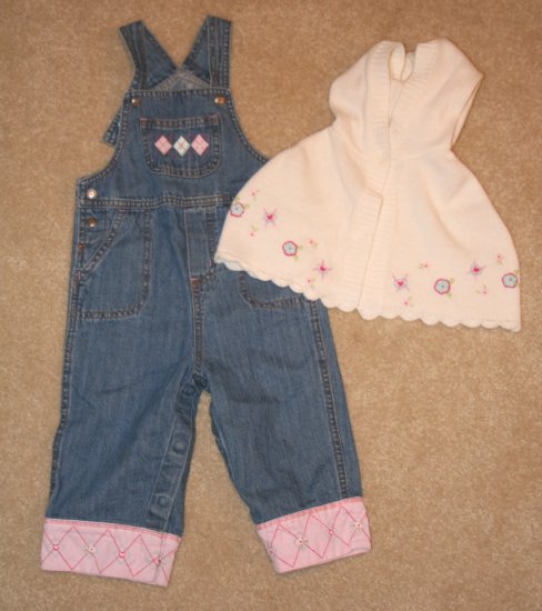 Carters Overalls and Shrug LN sz 18 mo