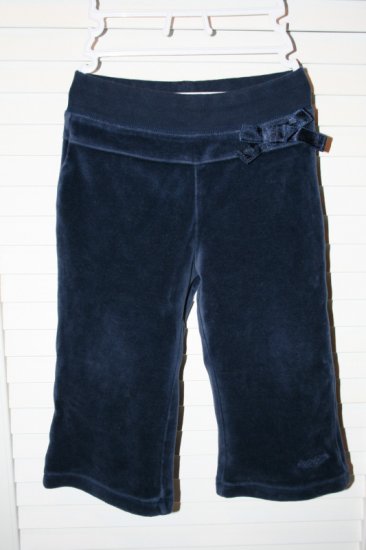 Gap Navy Velour Yoga type pans 18-24 VGUC