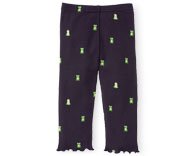 $4.00 EUC Dandelion Wishes Navy Frog Print Leggings 6-12
