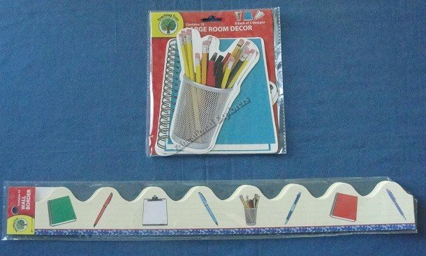 Pens Pencils Notebook Wall Border and Large Room Decor Teaching Suppies Bulletin