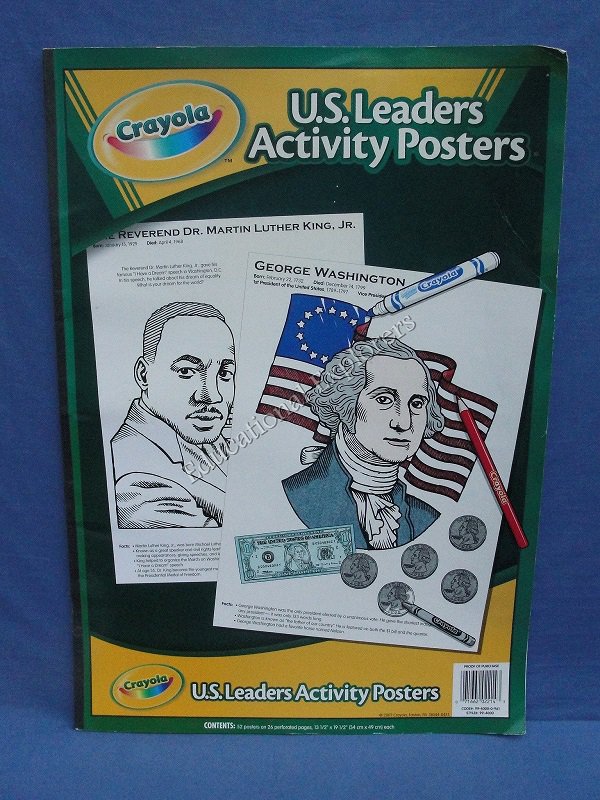 Crayola U.S. Activity Posters Presidents Leaders Coloring Pages United States
