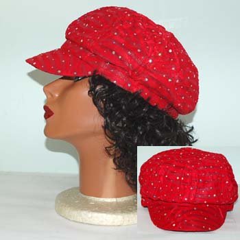 GLITTER NEWSBOY CAP