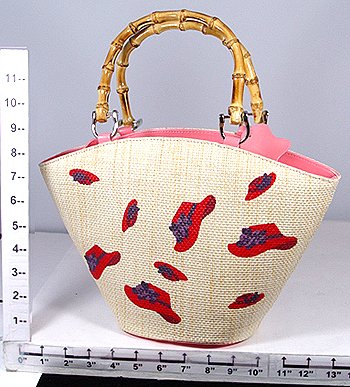 Straw Red Hatter Purse
