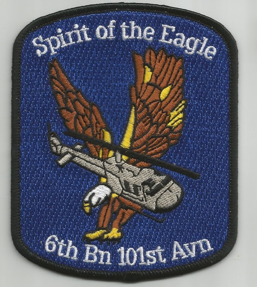 6th Battalion 101st Aviation Regiment General Support Military Patch SPIRIT OF EAGLE