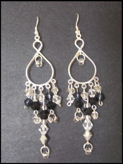 Black, white, & silver Chandies - SOLD