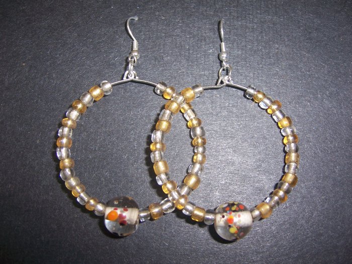 Gold & Clear Hoops
