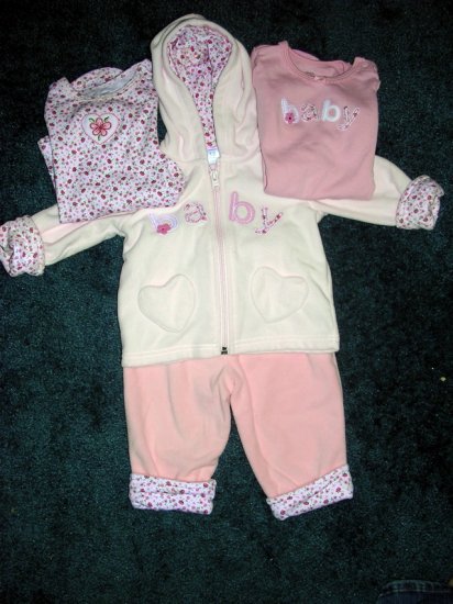 4pc Carter's fleece set 12 months
