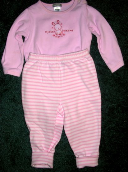 Carter's My Aunt loves me set 12 months