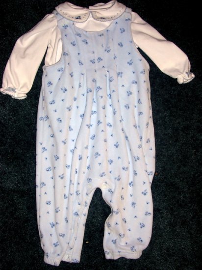 Carter's blue romper set 12 months