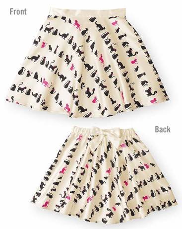 Gymboree City Sidewalk satin kitty skirt & lace top 12-18
