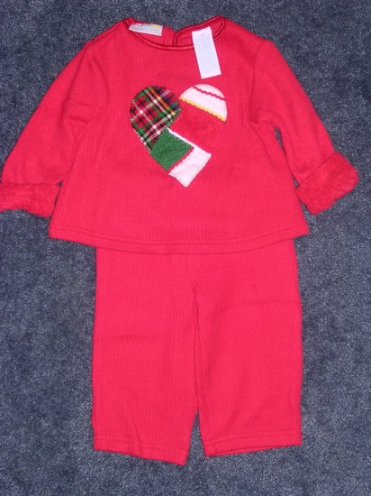 Patchwork heart outfit - like new 12 months