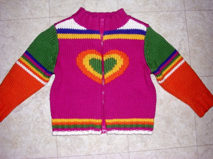 Children's place heart sweater cardigan NWOT 12 months