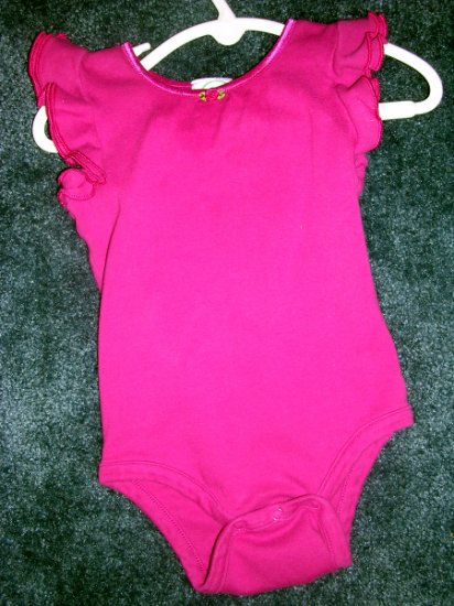 Circo fuscia ruffle sleeve onesie 12 months