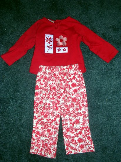 Miniwear red pants set NWOT 18 months