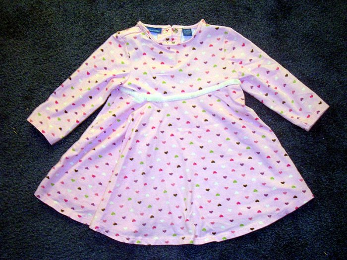 Greendog pink heart dress - like new 12 months