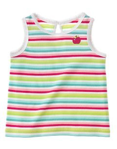 Gymboree Candy Apple stripe tank 18-24