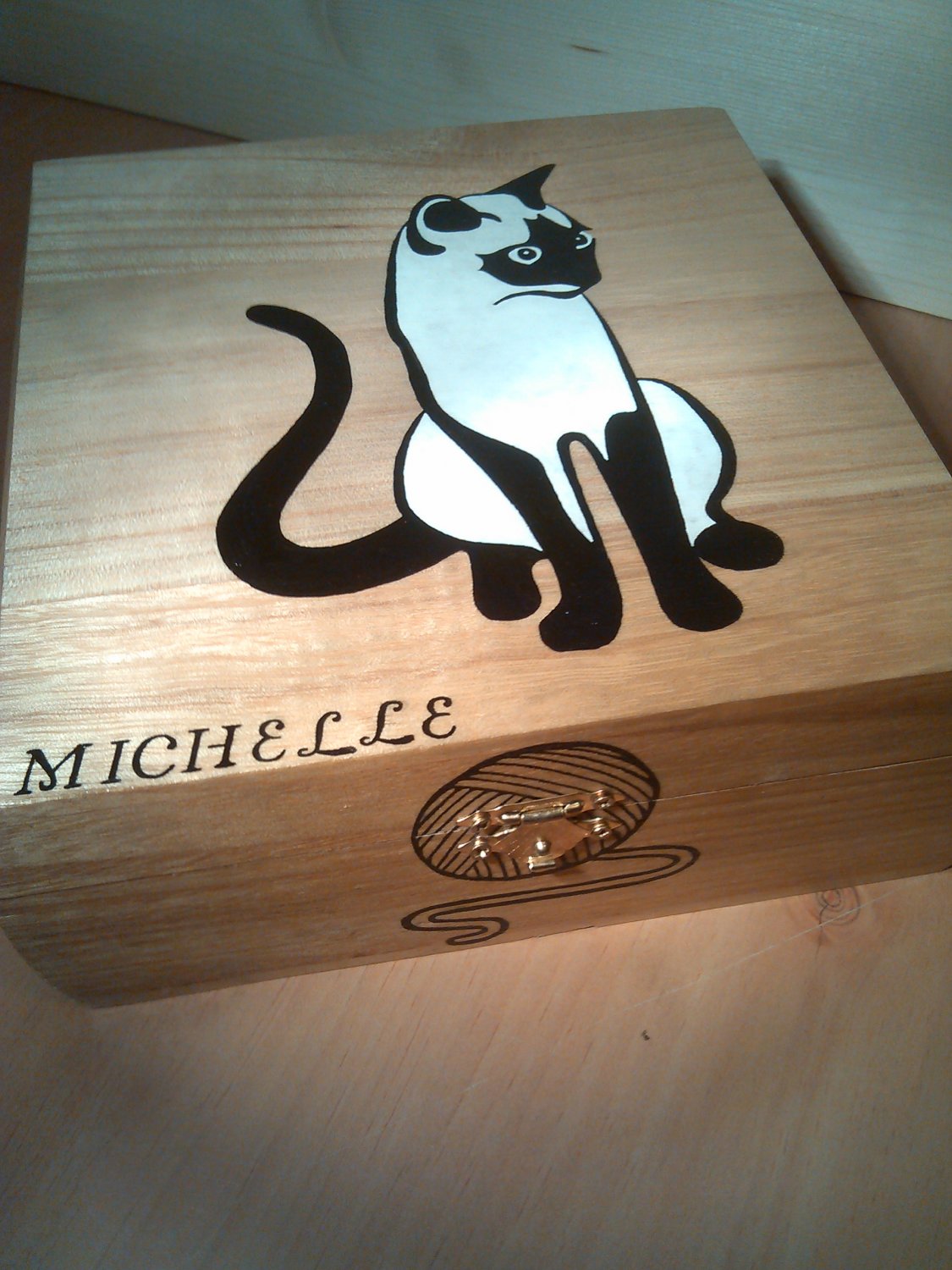 rare collectible " siamese cat 2 " trinket box, womens jewelry box, present, gift, stash box