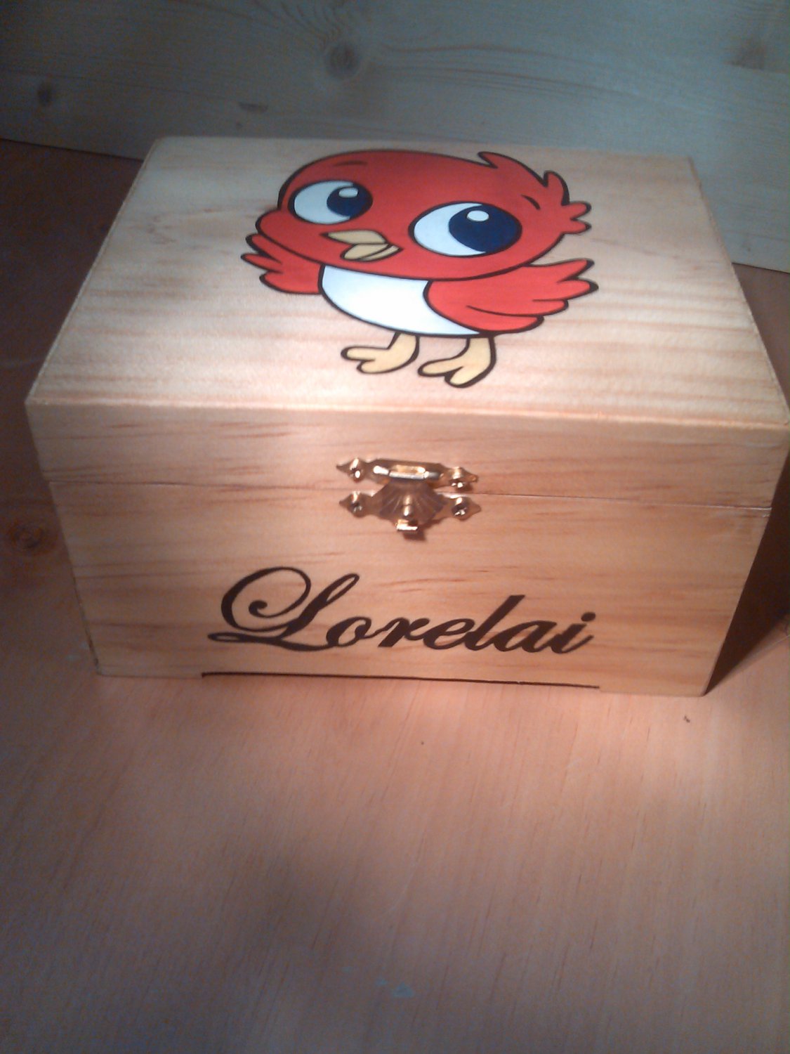 rare hand made collectible " bird " trinket box