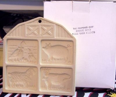Pampered Chef Farm Yard Friends Cookie Mold NEW
