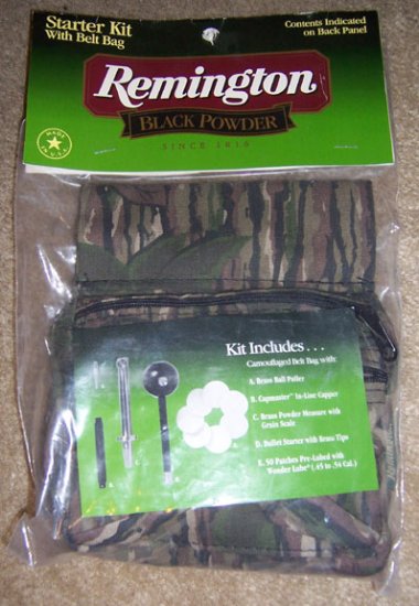 Remington Black Powder Starter Kit w/belt bag NEW