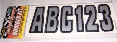 Black/Silver Boat Lettering Kit by Hardline NEW in pkg