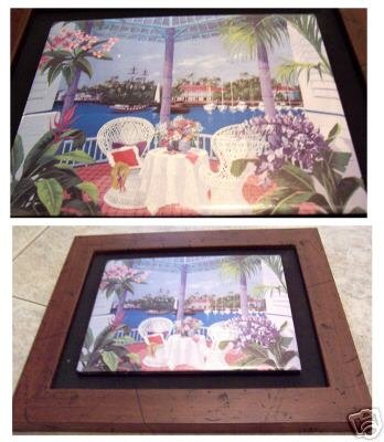 12' X 10' Frame Painted Tile--Gazebo, Water Scene