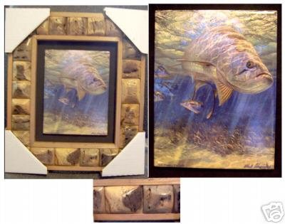12' X 15' Framed Painted Tile--""Lit Fuse - Tarpon""