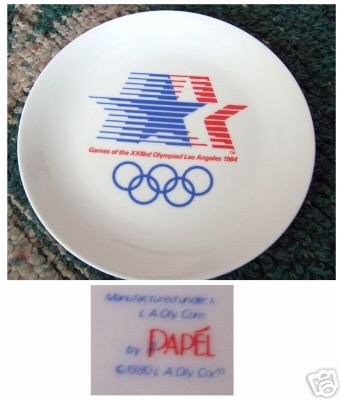 23rd Olympiad XXIII Olympics Los Angeles Plate Rings